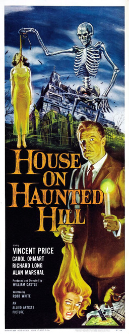 House On Haunted Hill 04 Poster Canvas Movie Film Print A0 A1 A2 A3 A4 A5 A6 Art