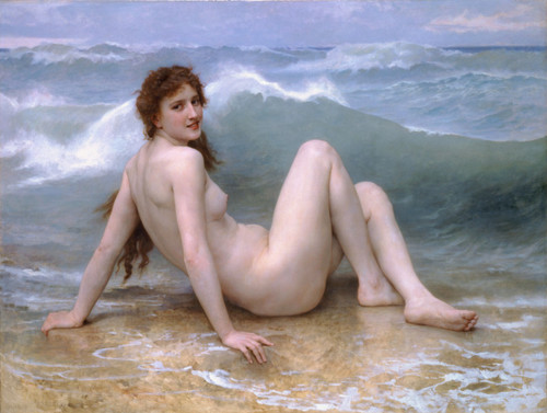 William Adolphe Bouguereau - The Wave Version 1 1896 Poster Canvas Movie Film Pr