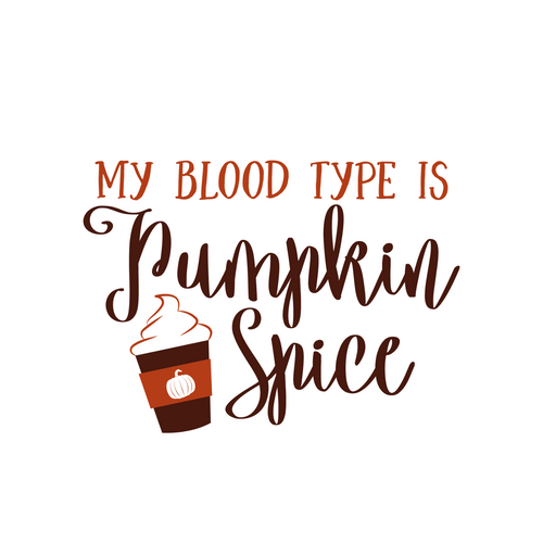 My_Blood_Type_is_Pumpkin_Spice_PNG (2) Poster Canvas Movie Film Print A0 A1 A2 A