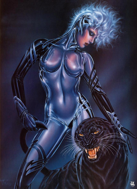 vintage art - cheesecake collection 3 - ma olivia - panther lady Poster Canvas M