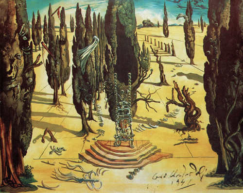 Salvador Dali - Tristan and Isolde set 1941 Poster Canvas Movie Film Print A0 A1