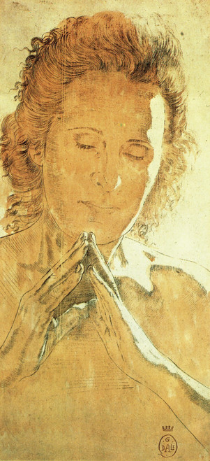 Salvador Dali - The Madonna of Port Lligat study 1950 Poster Canvas Movie Film P