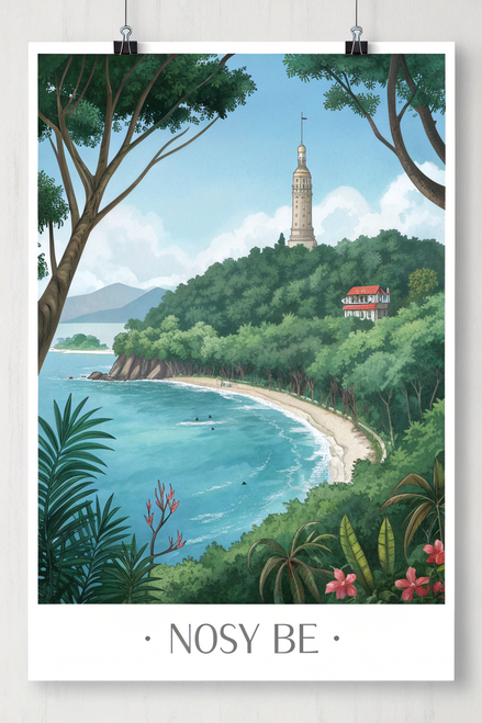 Captivating Nosy Be Madagascar - Vibrant Tropical Paradise Travel Poster Poster Captivating Nosy Be Madagascar - Vibrant Tropical Paradise Travel Poster Poster