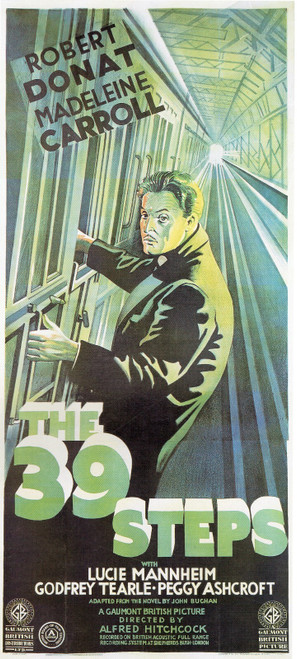 The 39 Steps-1935 Poster Canvas Movie Film Print A0 A1 A2 A3 A4 A5 A6 Art Wall D