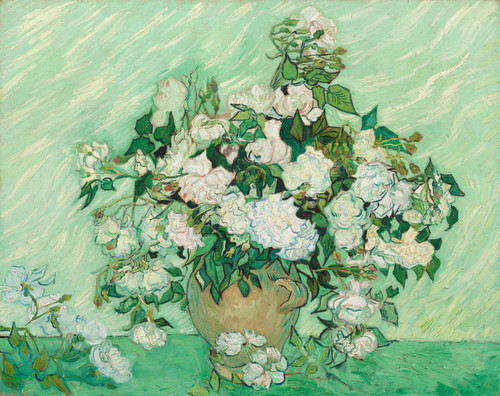 Vincent Van Gogh - Roses Poster Canvas Movie Film Print A0 A1 A2 A3 A4 A5 A6 Art