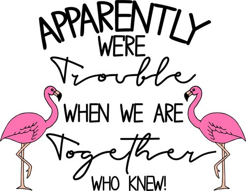 apparently we_re trouble when we are together who knew (2) Poster Canvas Movie F