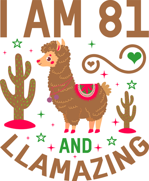 I Am 81 And Llamazing (2) Poster Canvas Movie Film Print A0 A1 A2 A3 A4 A5 A6 Ar