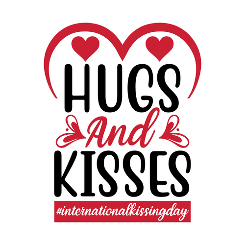 Hugs And Kisses #internationalkissingday-01 Poster Canvas Movie Film Print A0 A1