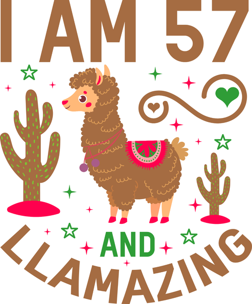 I Am 57 And Llamazing (2) Poster Canvas Movie Film Print A0 A1 A2 A3 A4 A5 A6 Ar