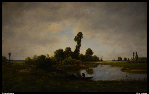 thodore-rousseau---a-river-landscape--jpb_26697659714_o(1) Poster Canvas Movie F