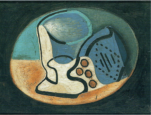 Still life with glass and tobacco packet Picasso 1924