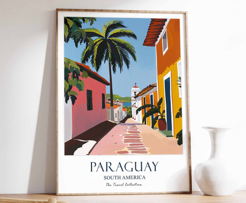 4_Paraguay Travel Poster, Paraguay Print, South America Travel Art, South Americ