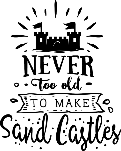 never too old for sand castles Poster Canvas Movie Film Print A0 A1 A2 A3 A4 A5