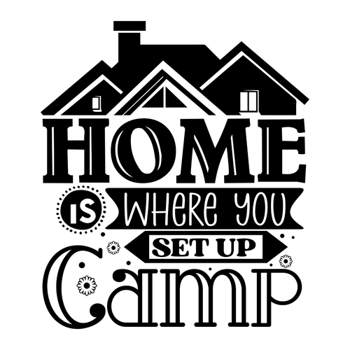 Home is where you set up camp-01 Poster Canvas Movie Film Print A0 A1 A2 A3 A4 A