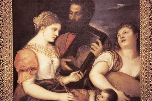 lossy-page1-5424px-Titian_-_Allegory_of_Love.tif Art Gallery Poster Canvas Print