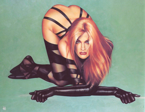 vintage art - cheesecake collection 3 - ma olivia - sidewinder Poster Canvas Mov