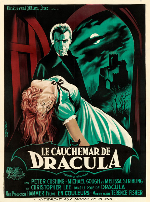 Horror of Dracula (1958)_2 Movie Film Poster Canvas iconic design