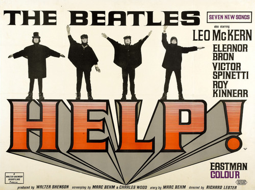 Help! (1965)_2 Movie Film Poster Canvas iconic design