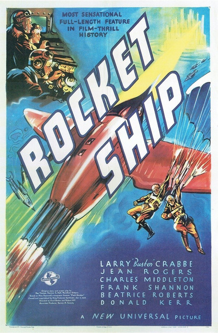 Rocket Ship-1938 small Poster Canvas Movie Film Print A0 A1 A2 A3 A4 A5 A6 Art W