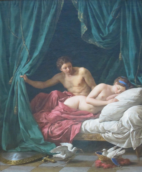 Mars_and_Venus,_an_Allegory_of_Peace_by_Louis_Jean_Francois_Lagrenée Poster Canv