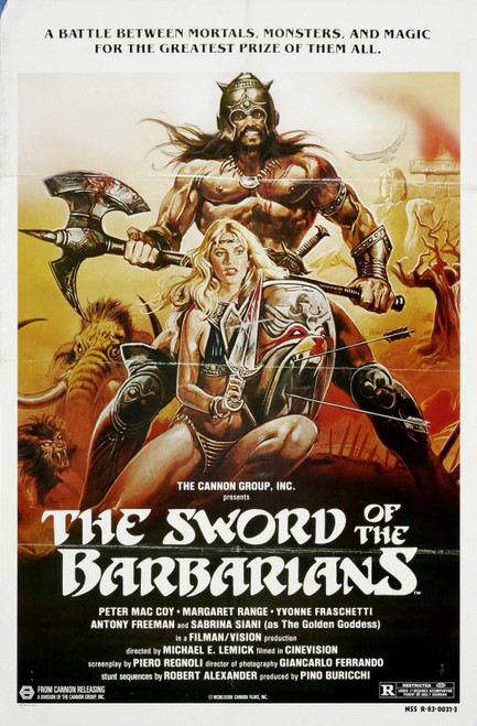 Sword Of Barbarians 01 Poster Canvas Movie Film Print A0 A1 A2 A3 A4 A5 A6 Art W