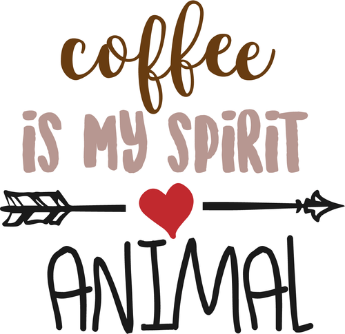 COFFEE IS MY SPIRIT ANIMAL (10) Poster Canvas Movie Film Print A0 A1 A2 A3 A4 A5