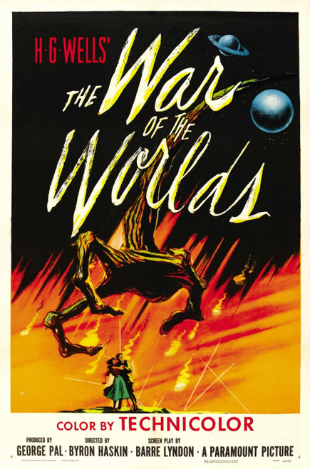The WAr of worlds 1953 Poster Canvas Movie Film Print A0 A1 A2 A3 A4 A5 A6 Art W