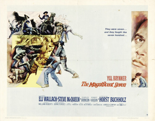 themagnificentseven1 Poster Canvas Movie Film Print A0 A1 A2 A3 A4 A5 A6 Art Wal