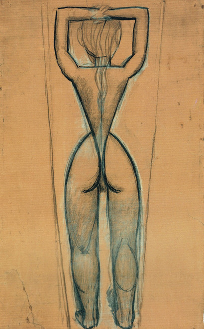 Study for Les Demoiselles d Avignon Nude with Raised arms from t