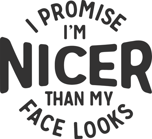 Nicer than my face looks Poster Canvas Movie Film Print A0 A1 A2 A3 A4 A5 A6 Art