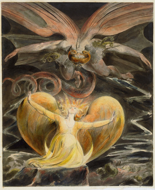 William Blake - The Great Red Dragon and the Woman Clothed with the Sun Poster C