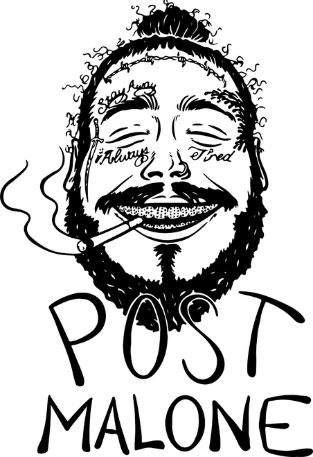 Post-malone-53 Poster Canvas Movie Film Print A0 A1 A2 A3 A4 A5 A6 Art Wall Deco