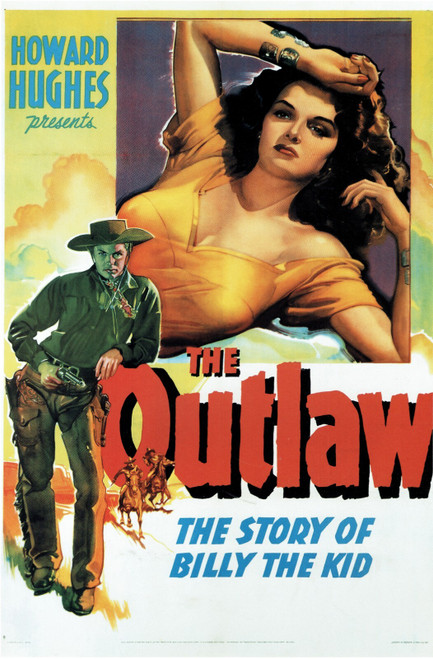 the Outlaw- Us- 1942 Poster Canvas Movie Film Print A0 A1 A2 A3 A4 A5 A6 Art Wal