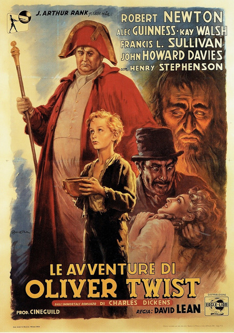 Oliver Twist - Italian 1948 small Poster Canvas Movie Film Print A0 A1 A2 A3 A4
