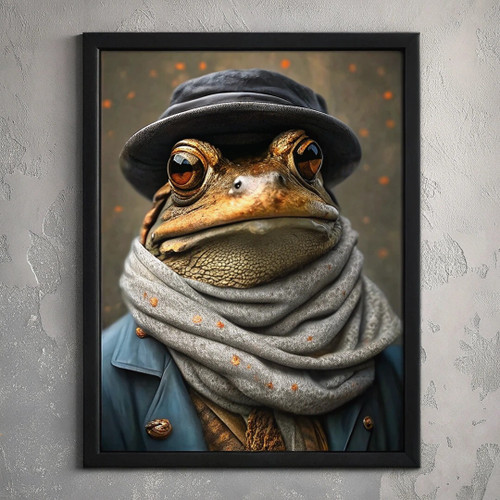 1920s Gang Frog Poster Wall Art Vintage Animal Wall Art Frog Artwork Art Print P
