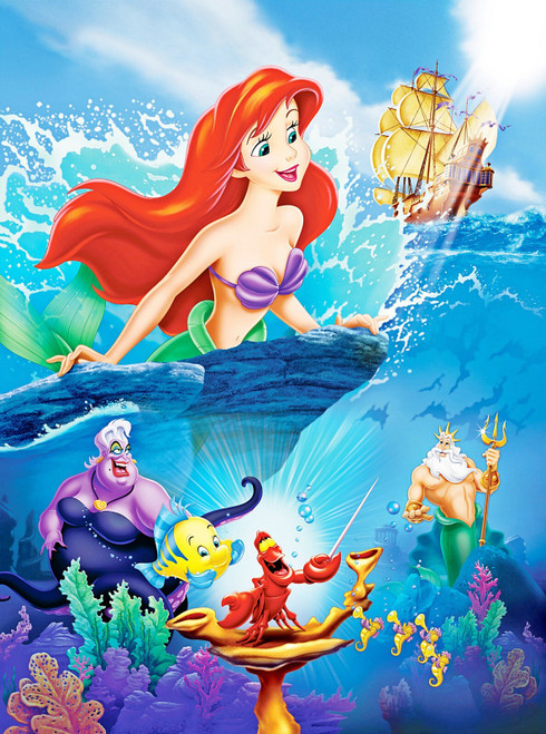 The Little Mermaid 6 Poster Canvas Movie Film Print A0 A1 A2 A3 A4 A5 A6 Art Wal