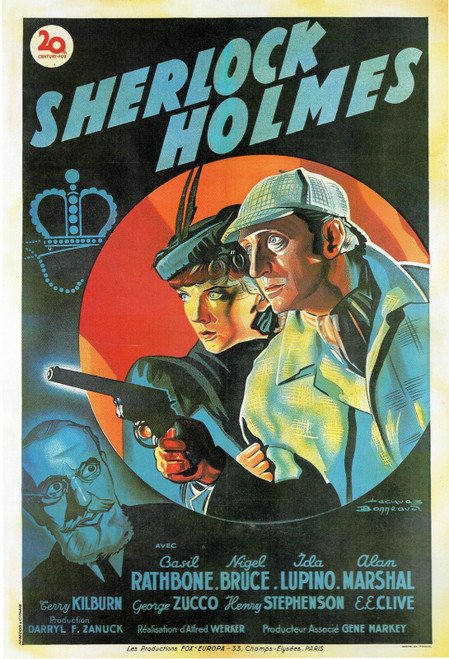The Adventures Of Sherlock Holmes-1939 Poster Canvas Movie Film Print A0 A1 A2 A