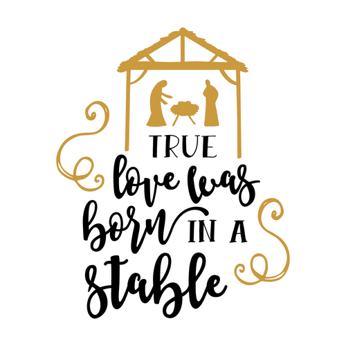 True Love Was Born In a Stable Poster Canvas Movie Film Print A0 A1 A2 A3 A4 A5