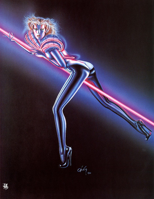 vintage art - cheesecake collection 3 - ma olivia - neon lady Poster Canvas Movi