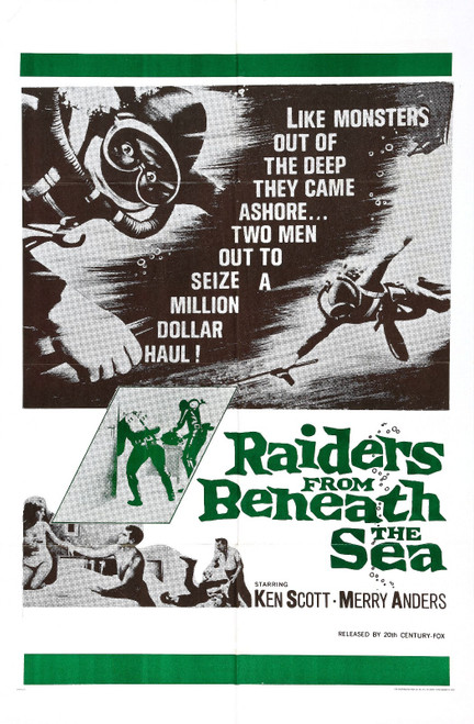 Raiders From Beneath The Sea 01 Poster Canvas Movie Film Print A0 A1 A2 A3 A4 A5