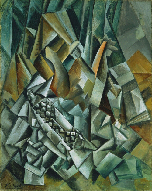 Pablo Picasso - Still Life with Liqueur Bottle Poster Canvas Movie Film Print A0