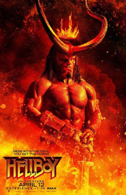 Hellboy (2019)_4 Movie Film Poster Canvas iconic design