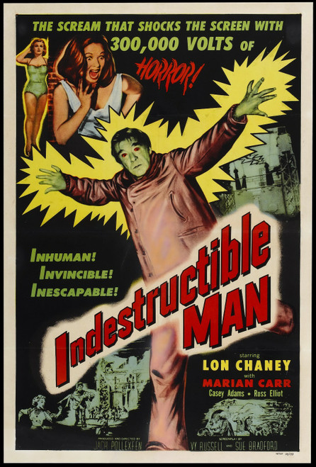 indestructible Man- Poster (A0-A4) Film Movie Picture Art Wall Decor Actor