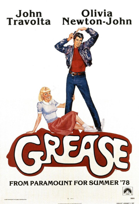 Grease (1978)_1 Movie Film Poster Canvas iconic design