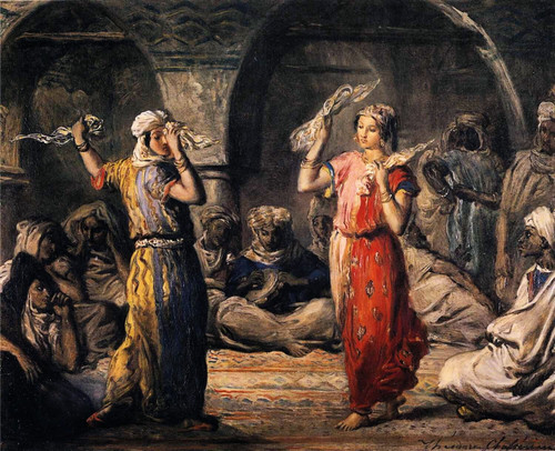 Theodore Chasseriau - Moorish Dancers 1849 Poster Canvas Movie Film Print A0 A1