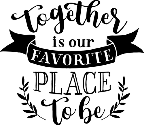 together-is-favorite-place Poster Canvas Movie Film Print A0 A1 A2 A3 A4 A5 A6 A