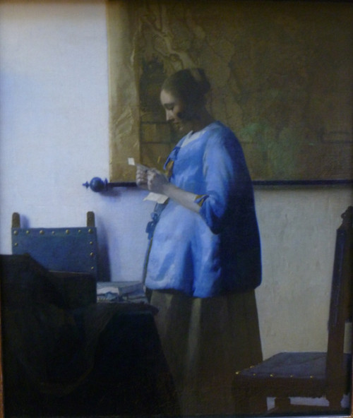 Vermeer - Woman in blue Poster Canvas Movie Film Print A0 A1 A2 A3 A4 A5 A6 Art
