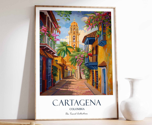 7_Cartagena Print, Cartagena Travel Poster, Colombian Travel Print, Tropical Dec