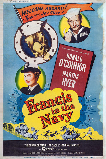 Francis in the Navy 1955 (2) Poster Canvas Movie Film Print A0 A1 A2 A3 A4 A5 A6