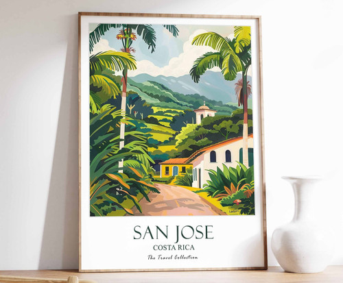 4_San Jose Poster, San Jose Travel Print, Costa Rica Travel Art, Tropical Decor,